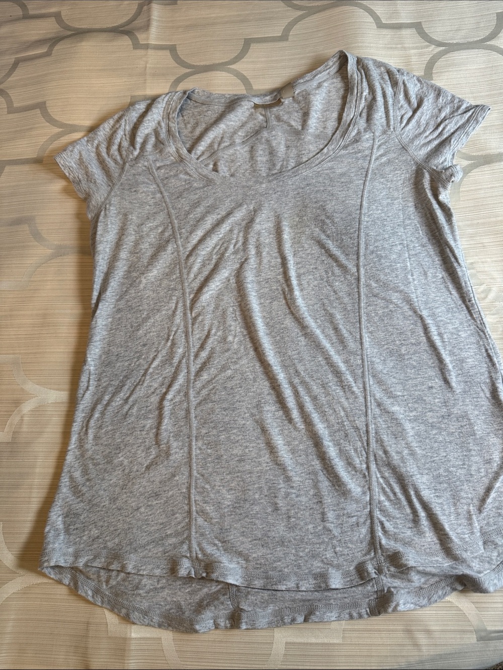 Zella Heather Gray Scoop Neck Short Sleeve Tee